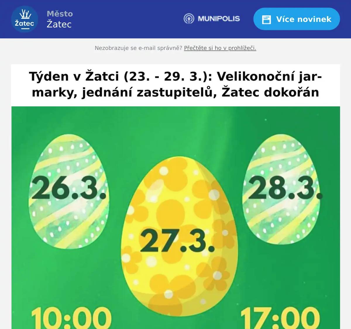 Zahájení nové turistické sezóny v Žatci proběhne v sobotu formou tradiční akce Žatec dokořán, při které se představí turistické cíle ve městě za zvýhodněné vstupné. Celodenní akce začíná v 10 hodin u Chmelového majáku.