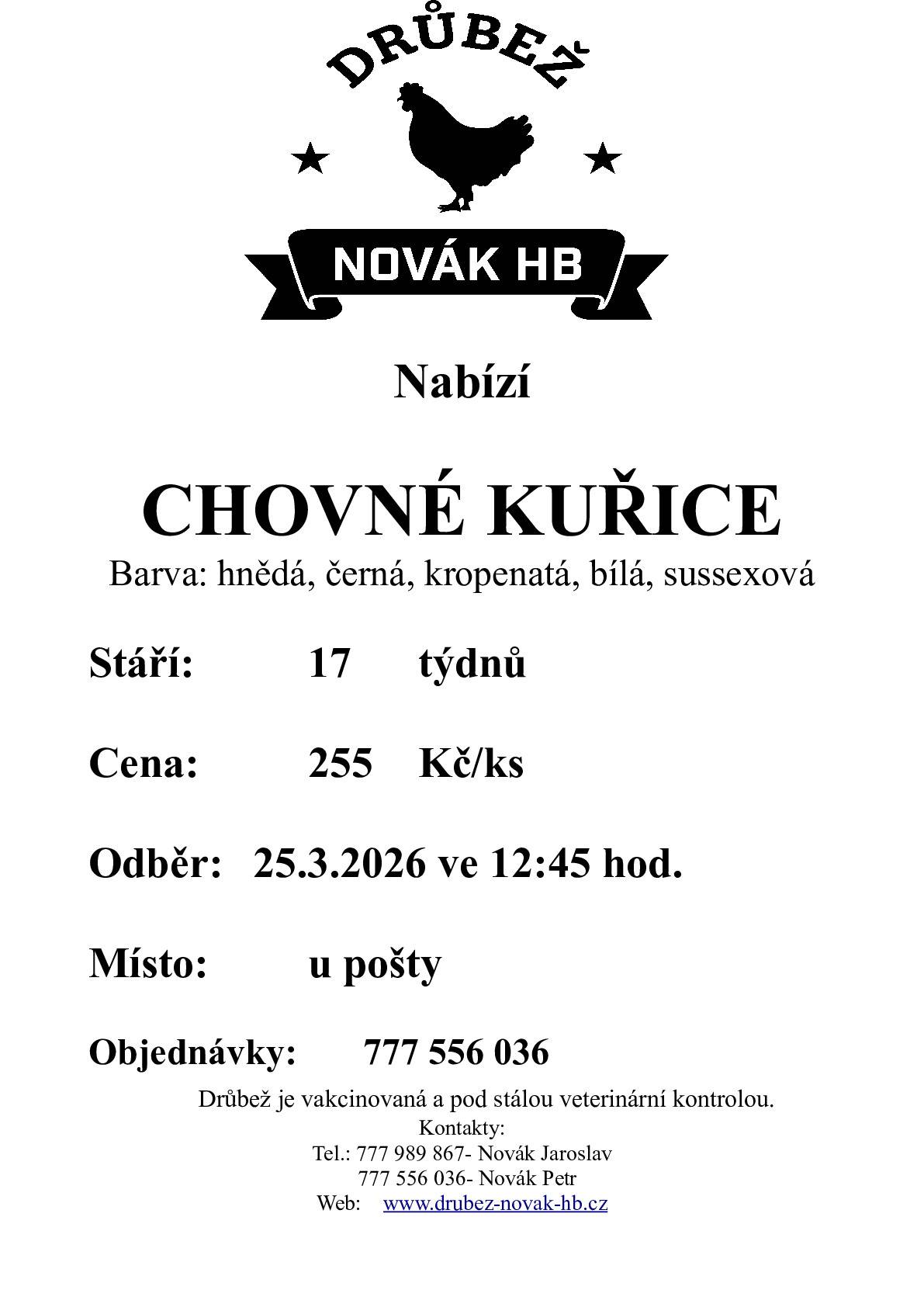 25.3. ve 12:45 hodin ve Dřísech u pošty