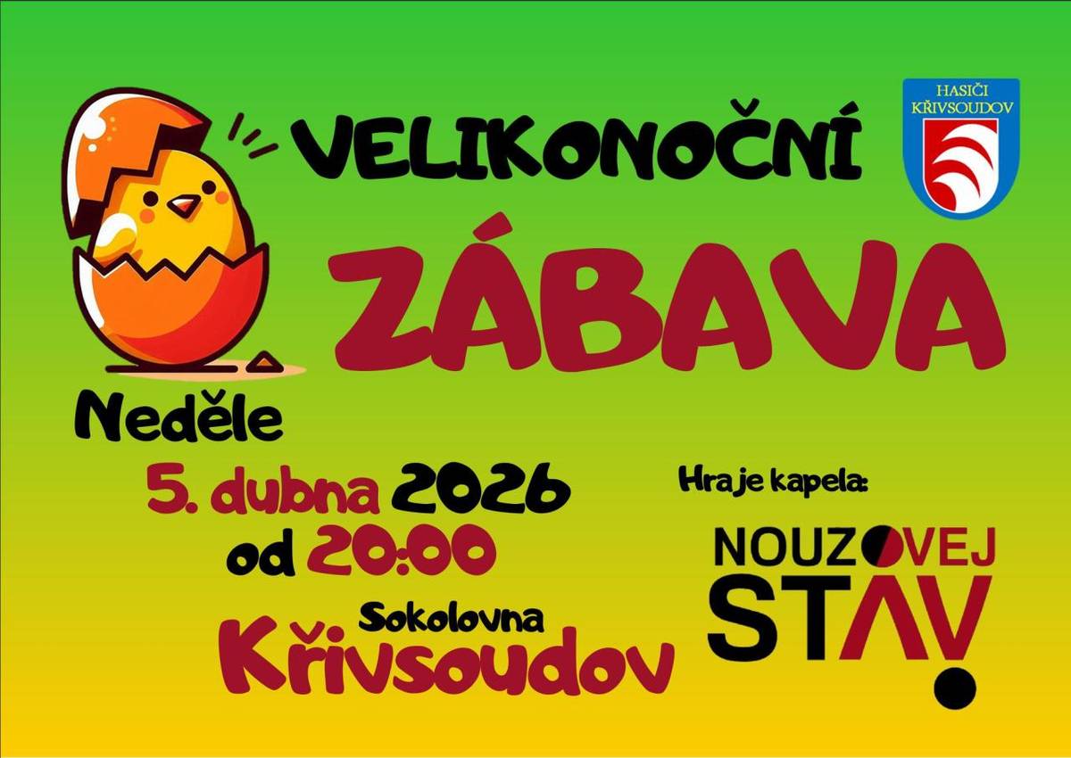 KŘIVSOUDOV 5.DUBNA 2026 OD 20:00 HOD