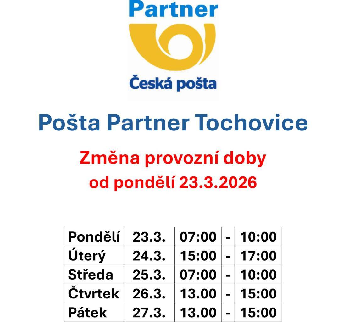 Z důvodu nemoci od pondělí 23.3.2026