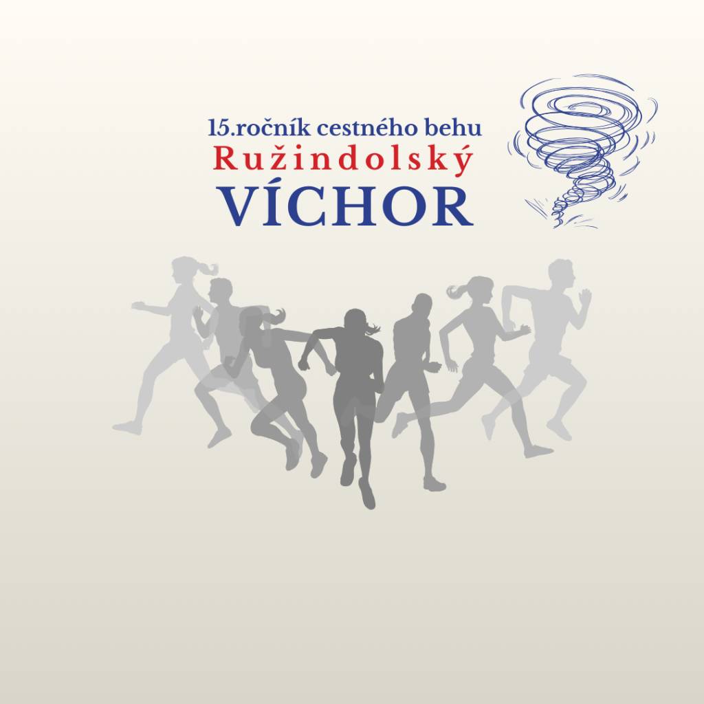 Obec Ružindol Vás pozýva na 15. ročník cestného behu Ružindolský víchor, ktorý sa uskutoční dňa 29.mája 2026 o 17:30 h so štartom v Športovom areáli Ružindol.