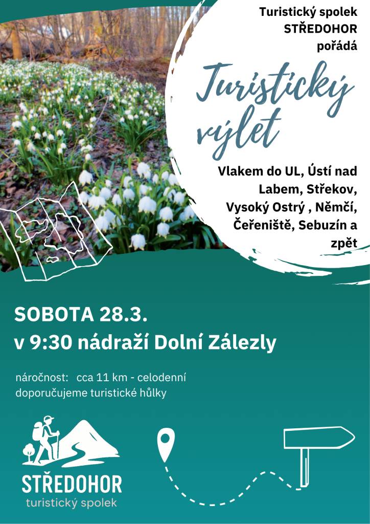 Vydejte se s námi na sobotní turistický výlet za jarní přírodou v okolí Ústí nad Labem. Čeká vás trasa přes Malečovsko, výstup na Vysoký Ostrý a sestup do Sebuzína s návratem veřejnou dopravou.
