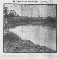 Na snímku je zobrazeno místo, kde bylo posléze vytvořeno jezero Gatun.