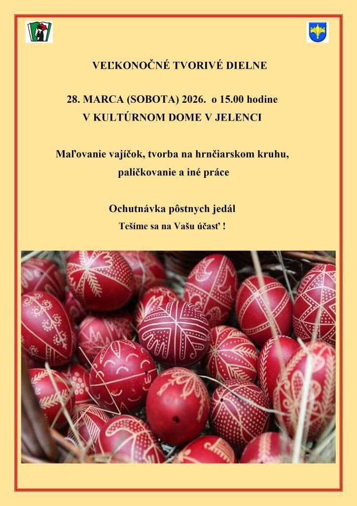 Veľkonočné tvorivé dielne... Tešíme sa na Vás..  Húsvétváró kézműves foglalkozás... Mindenkit szeretettel várunk...