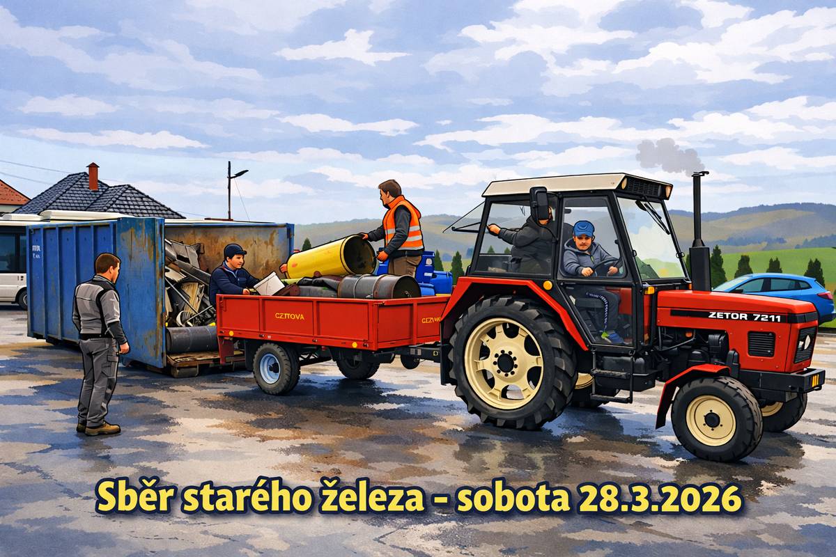 Sbor dobrovolných hasičů Karolín bude v sobotu 28.3.2026 od 8,00 hodin provádět sběr starého železa a kovů. Pokud máte doma nějaký kovový šrot, rádi by jste se ho zbavili a podpořili tím zároveň sbor dobrovolných hasičů, tak stačí nachystat všechno před dům a hasiči se už o něj postarají. Pokud máte nějaké těžké věci do šrotu, řekněte o tom při svozu hasičům a oni Vám rádi pomůžou ho odklidit. Děkujeme