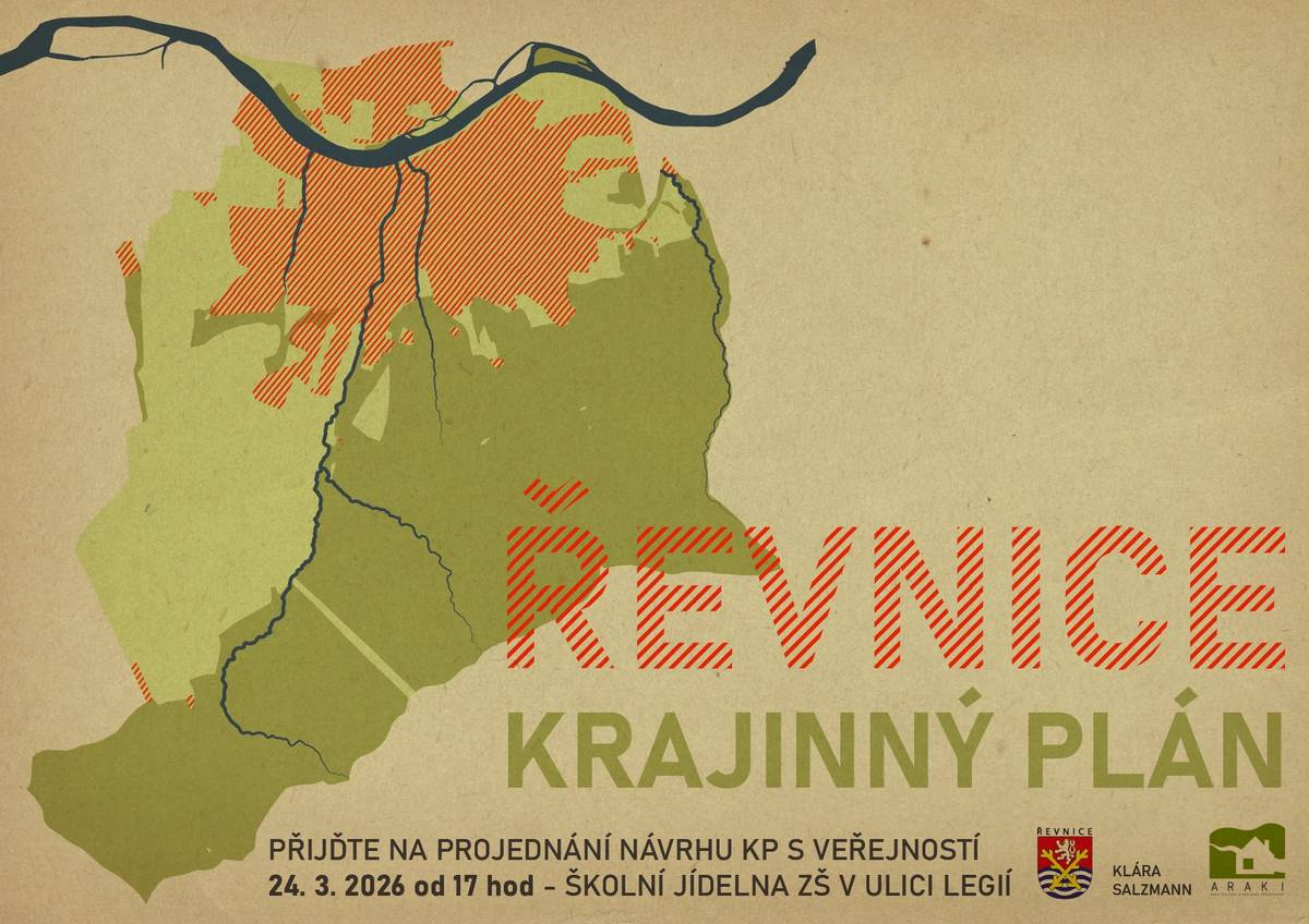 Zveme všechny občany k účasti na projednání a k aktivní diskusi o budoucí podobě krajiny ve městě a jeho okolí, a to konkrétně v úterý 24. března od 17.00 hodin ve školní jídelně ZŠ v ulici Legií. Nemůžete-li se projednání zúčastnit, ale máte k návrhu náměty, budeme rádi, pokud je sdělíte zhotoviteli emailem nebo telefonicky, a to do 10. 4. 2026. Kontakt: Ing. Zuzana Skřivanová, Ph.D., email: arakisro@gmail.com,tel: +420 605 289 963. Celkový návrh „Krajinného plánu města Řevnice“ je zveřejněn v článku zde.