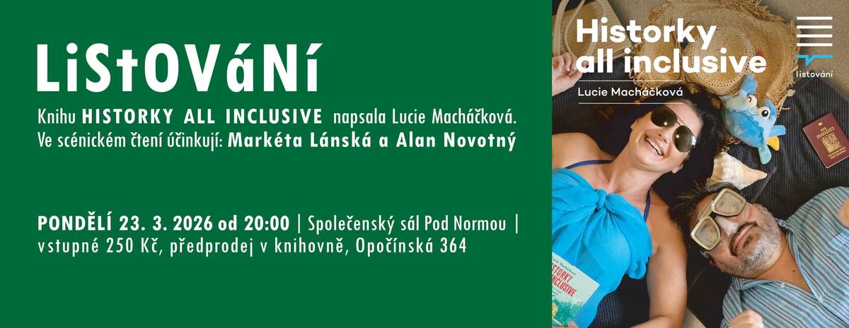 Dnes se od 20 hodin koná LiStOVáNí.cz: Historky All Inclusive (Lucie Macháčková). Ve čtvrtek se od 19:30 koná Hospodský kvíz – Hoffmanův dvůr.  V sobotu 28. 3.  se koná Jarní konference dysprakticky. V sobotu od 9:30 do 11:30 se koná cvičení Harmonie pohybu, prvky z čchi-kungu, tai-či a jógy V neděli 29. 3. 2026 od 10 do 16 hodin koná dobrovolnická úklidová akce Společně za čistější Vinoř. Rozdáme rukavice a pytle – stačí jen přijít. Každý dospělý pomocník si může vyzvednout pivo zdarma, pro děti bude připravená zdarma malinovka a buříky k opečení. Přijďte na chvíli nebo zůstaňte celý den – každá pomoc se počítá.  V neděli 29. 3. se od 19 hodin koná divadlo jednoho herce Good job. V neděli 29. 3. od 10 do 12 hodin se na golfu koná Přednáška první pomoci.