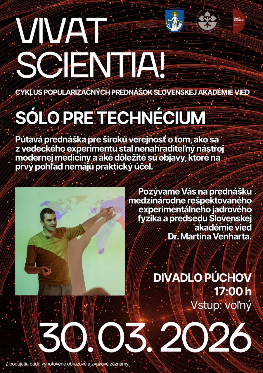 Srdečne Vás pozývame na pútavú prednášku medzinárodne rešpektovaného experimentálneho jadrového fyzika a predsedu Slovenskej akadémie vied Dr. Martina...