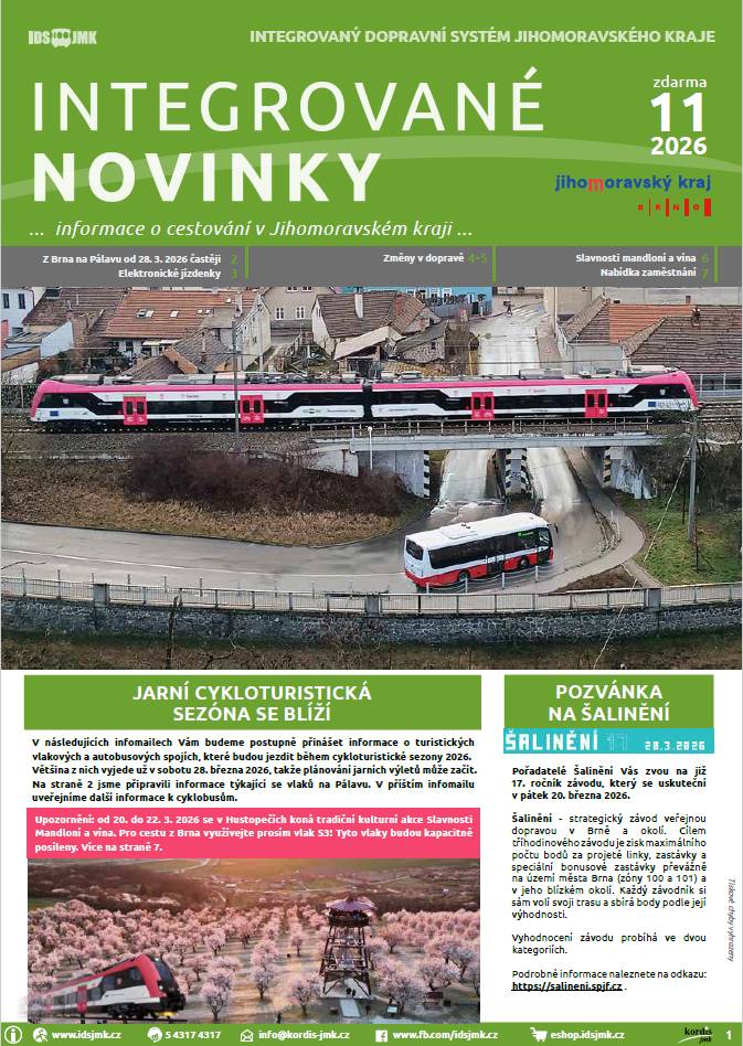 Informace o cestování v Jihomoravském kraji