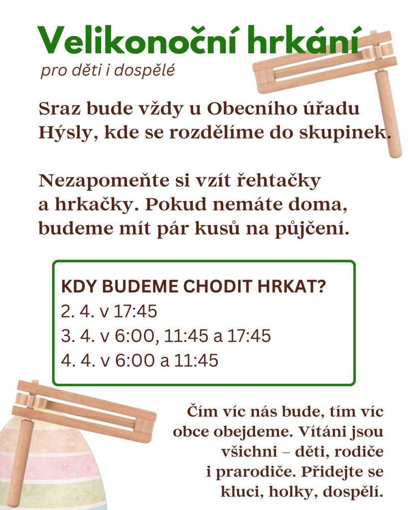 Vítáni jsou všichni – děti, rodiče i prarodiče.   Čím víc nás bude, tím víc toho obejdeme.