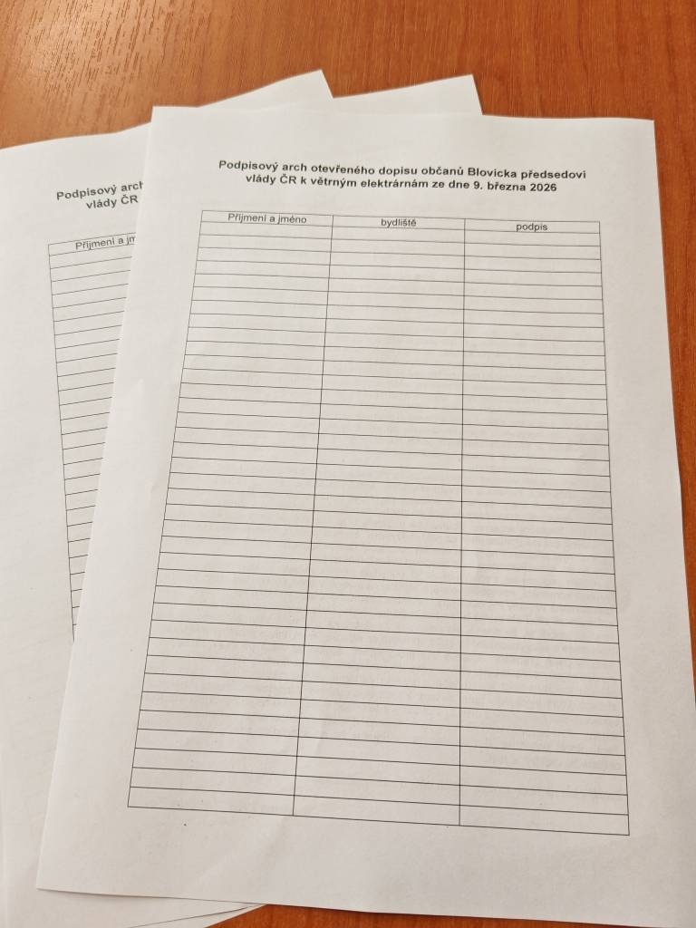 Dopis byl odeslán na odpovědná místa