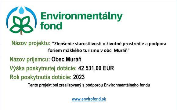 Prvým cieľom projektu bolo obstaranie svahovej diaľkovo riadenej kolesovej kosačky, ktorá výrazne zvýši efektivitu,  hospodárnosť, bezpečnosť prevádzky, kvalitu a šetrnosť kosby pre životné prostredie.