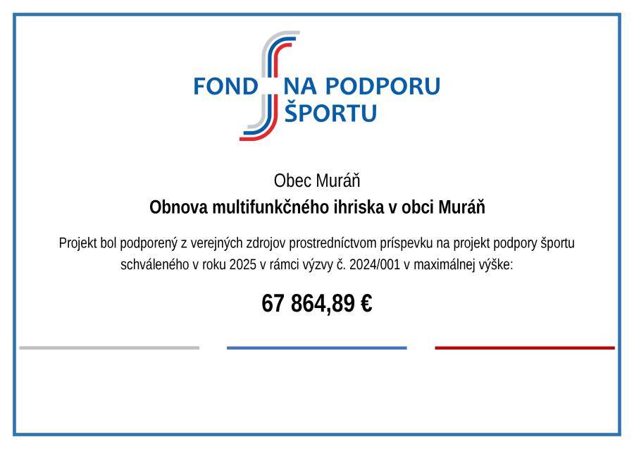 Obnova multifunkčného ihriska v obci Muráň