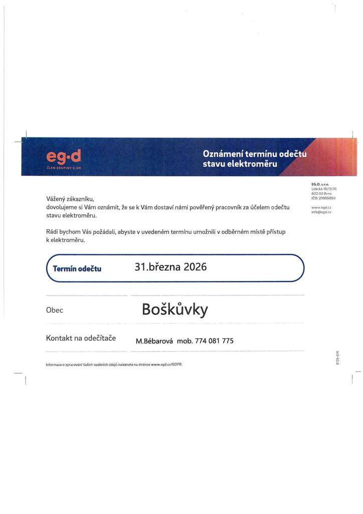 Kontakt na odečítače 774 081 775