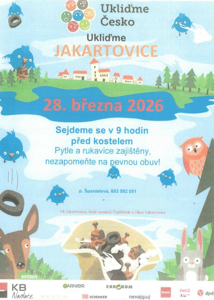 Ukliďme Česko v Jakartovicích - 28. 3. 2026