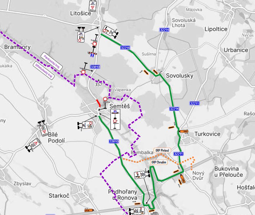 Vážení spoluuobčané, ve dnech 1.4.2026 - 1.5.2026 bude probíhat úplná uzavírka silnice III/33810 v obci Semtěš. Z tohoto důvodu přes naši obec povede objízdná trasa.Vzhledem k objízdné trase proběhne ve dnech 30.3.-2.4.2026  oprava silnice Sovolusky - Litošice při plném provozu. Prosíme o zvýšenou bezpečnost v příštím týdnu na trase Sovolusky -Litošice a v naší obci z důvodu opravy komunikací !!! Zvýšenou bezpečnost, prosím dodržujte, i během trvání objízdné trasy.