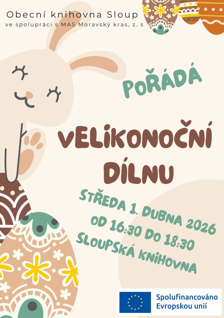 Knihovna Sloup 1. dubna, od 16:30 hodi