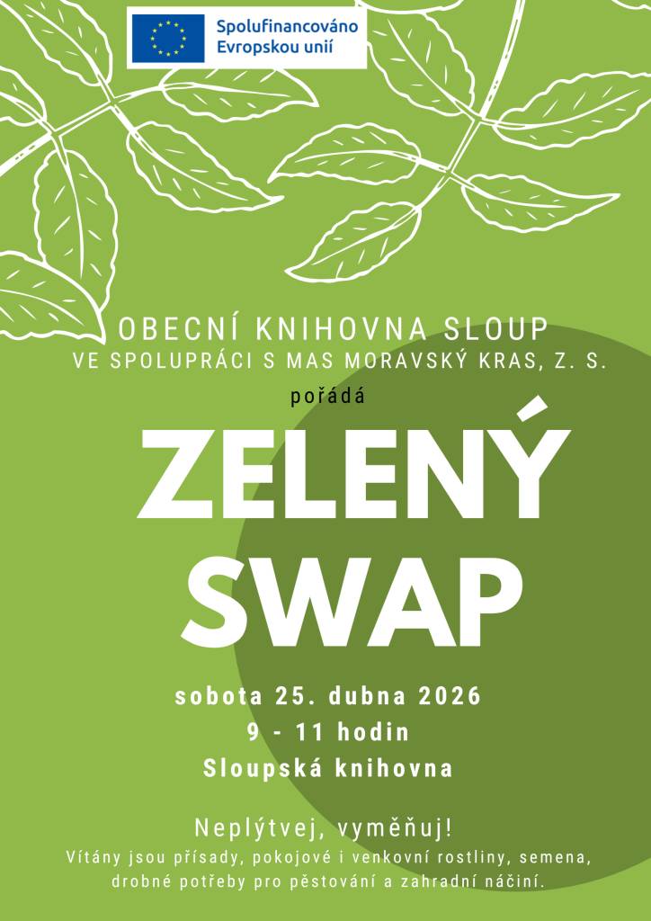 Knihovna Sloup 25. dubna, v době od 9 do 11 hodi