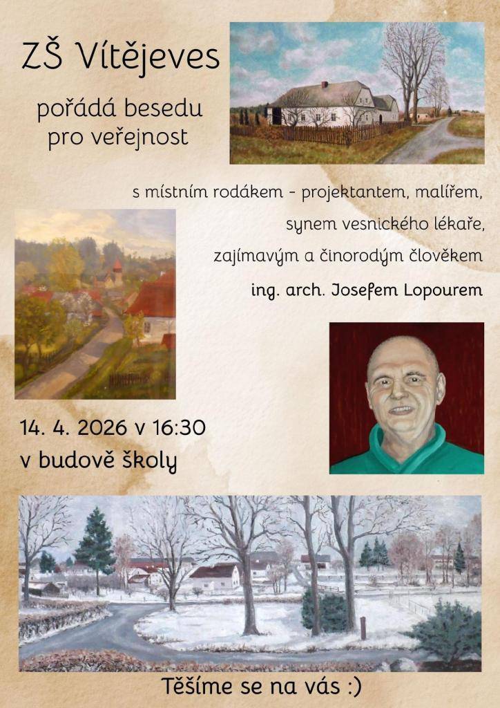 která proběhne 14.4.2026 od 16:30 hodin v budově školy.