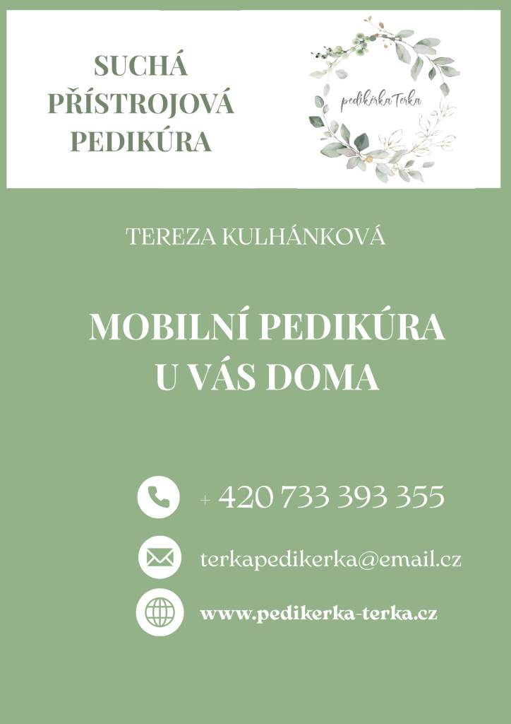 Nabídka služeb mobilní přístrojové pedikúry.