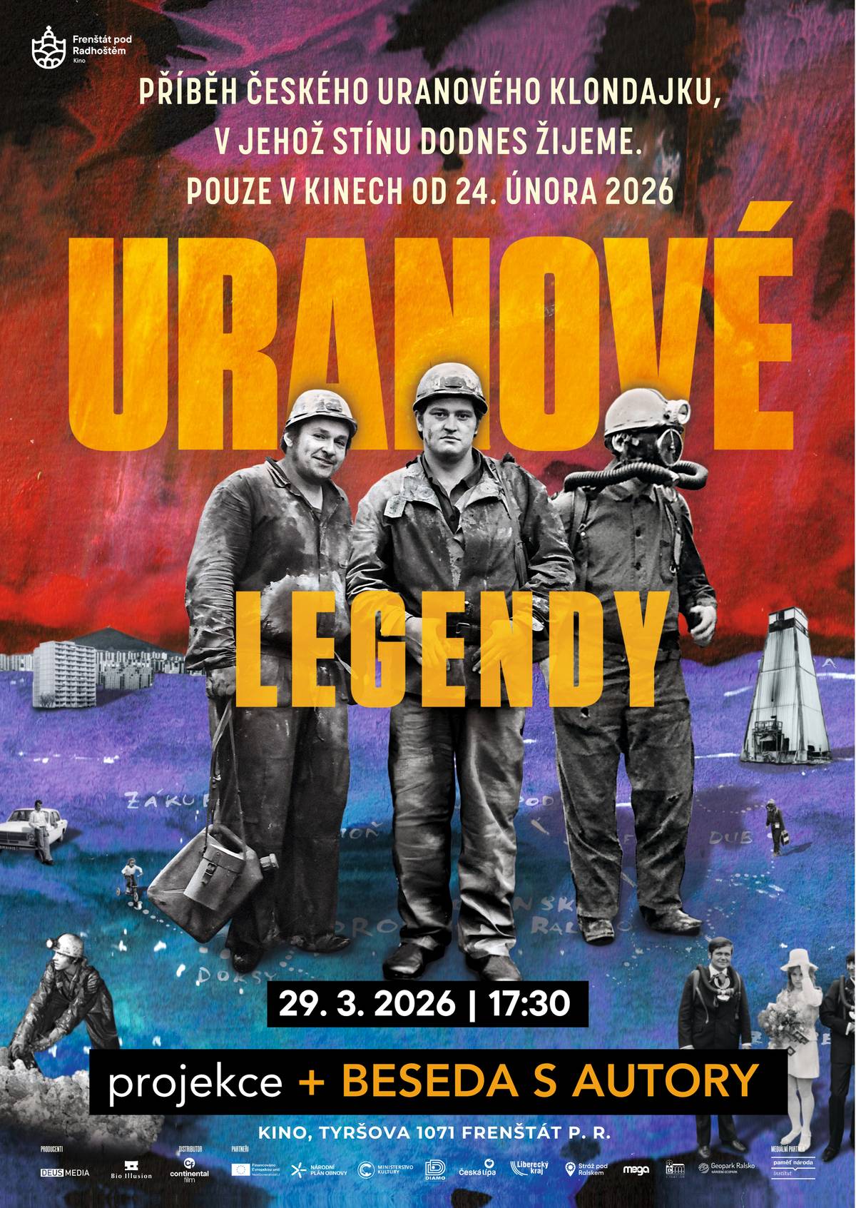 Součástí večera ve frenštátském kině bude beseda s autory filmu, která nabídne prostor pro otázky a diskusi. Účast přislíbil Rudolf Živec - producent, námět a Jan Dufek - režisér.