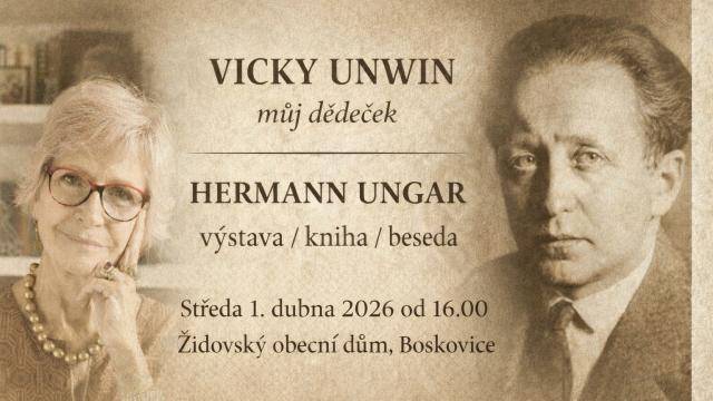 Muzeum regionu Boskovicka ve spolupráci s Literární čajovnou Hermanna Ungara připravuje výjimečné setkání věnované rodákovi z Boskovic, spisovateli Hermannu Ungarovi. Hlavním hostem bude jeho vnučka, britská autorka Vicky Unwin, která představí svou knihu Chlapec z Boskovic a přiblíží osobní cestu k odkazu svého dědečka. Akce se koná ve středu 1. dubna od 16 hodin v Židovském obecním domě na Bílkově ulici.