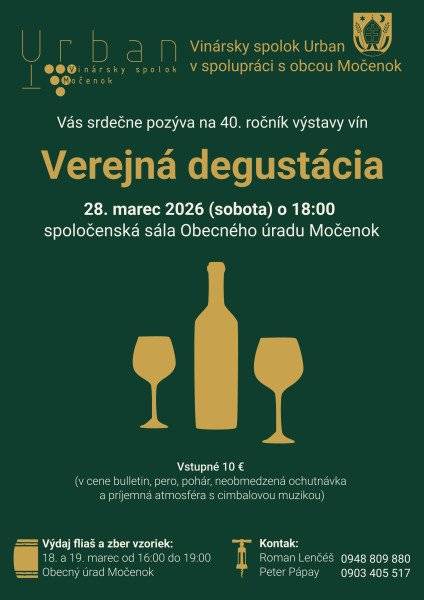 Obec Močenok Vás pozýva