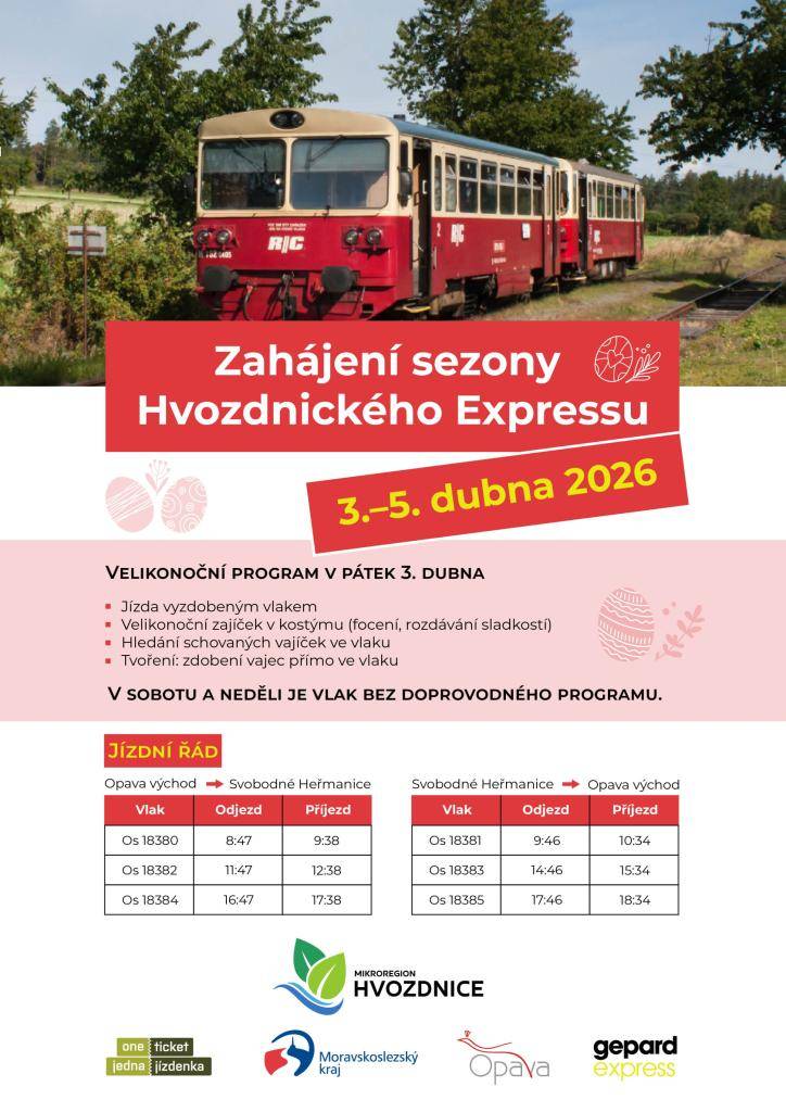 Zahájení sezony Hvozdnického expressu - 3. - 5. dubna 2026