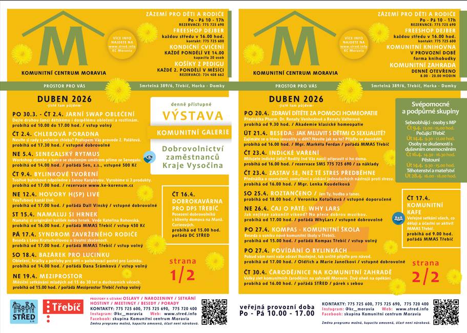 Program na duben 2026