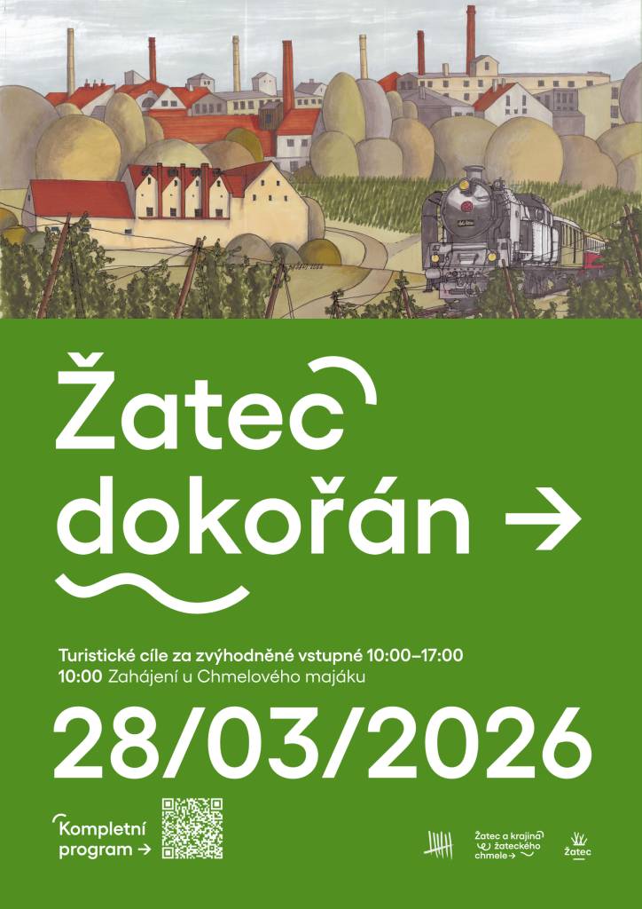 Pestrý program s názvem Žatec dokořán je pro obyvatele Žatce i návštěvníky královského města připraven na sobotu 28. března.     První letošní celoměstská akce se pořádá při příležitosti zahájení turistické sezóny. Připravily ji Chrám Chmele a Piva, město Žatec a příspěvkové organizace města s dalšími spolupořadateli.  Tradiční zahájení turistické sezóny v Žatci proběhne 28. března v 10 hodin u Chrámu Chmele a Piva obvyklým nástupem spolku Chmelobrana a symbolickým odemknutím Chmelového majáku. Další informace: Žatec dokořán: Turistická sezóna ve městě začne v sobotu 28. března - Oficiální stránky města Žatec