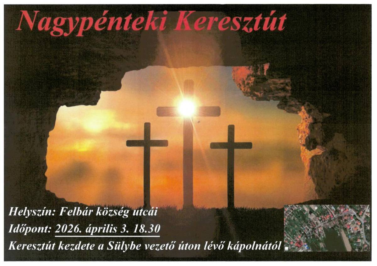 Nagypénteki keresztút 2026. április 3.  Veľkonočná krížová cesta 3. apríl 2026