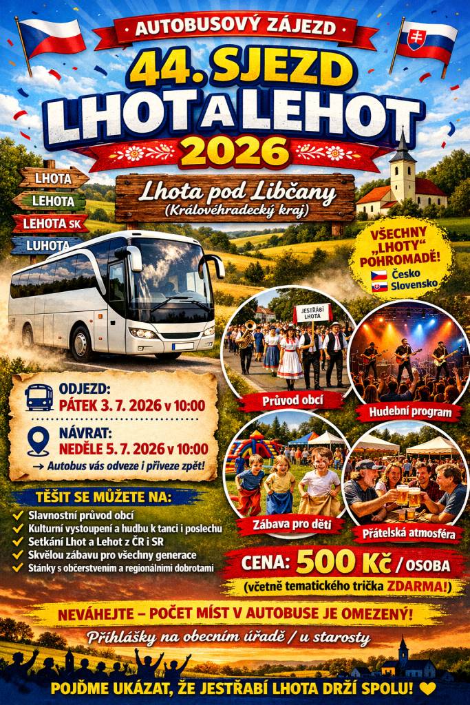 Pozvánka na autobusový zájezd na tradiční akci.