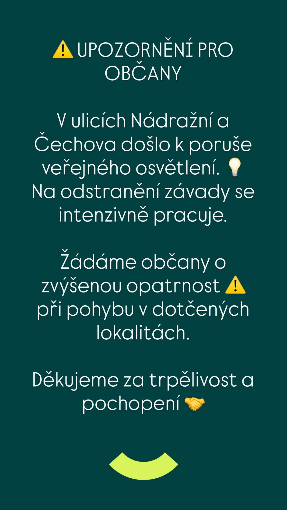 Prosím, berte na vědomí. 👇🏼🙏🏼