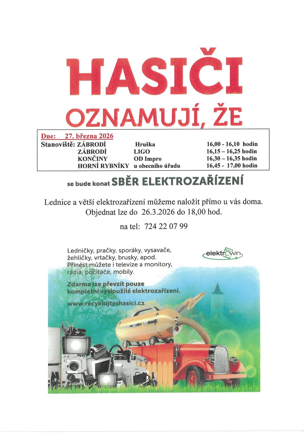 Svoz elektrozařízení