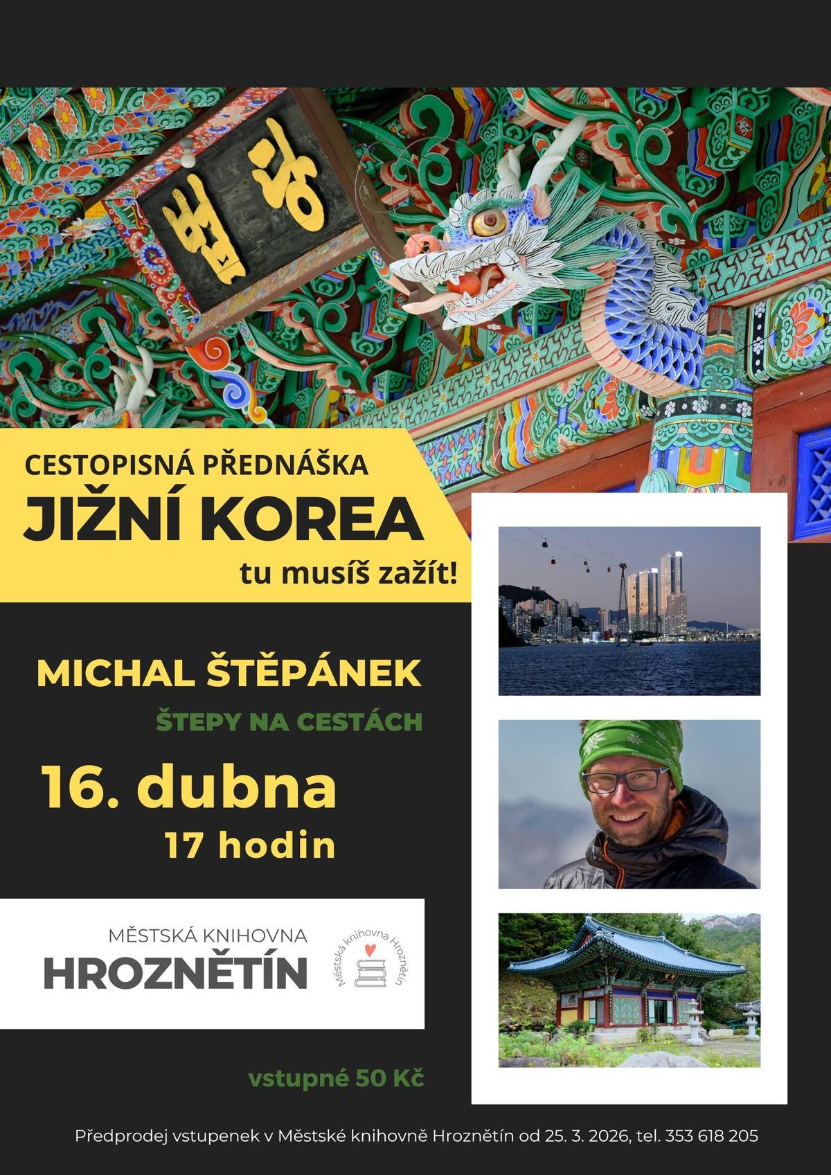 Pozvánka na přednášku o Jižní Korea - Michal Štěpánek