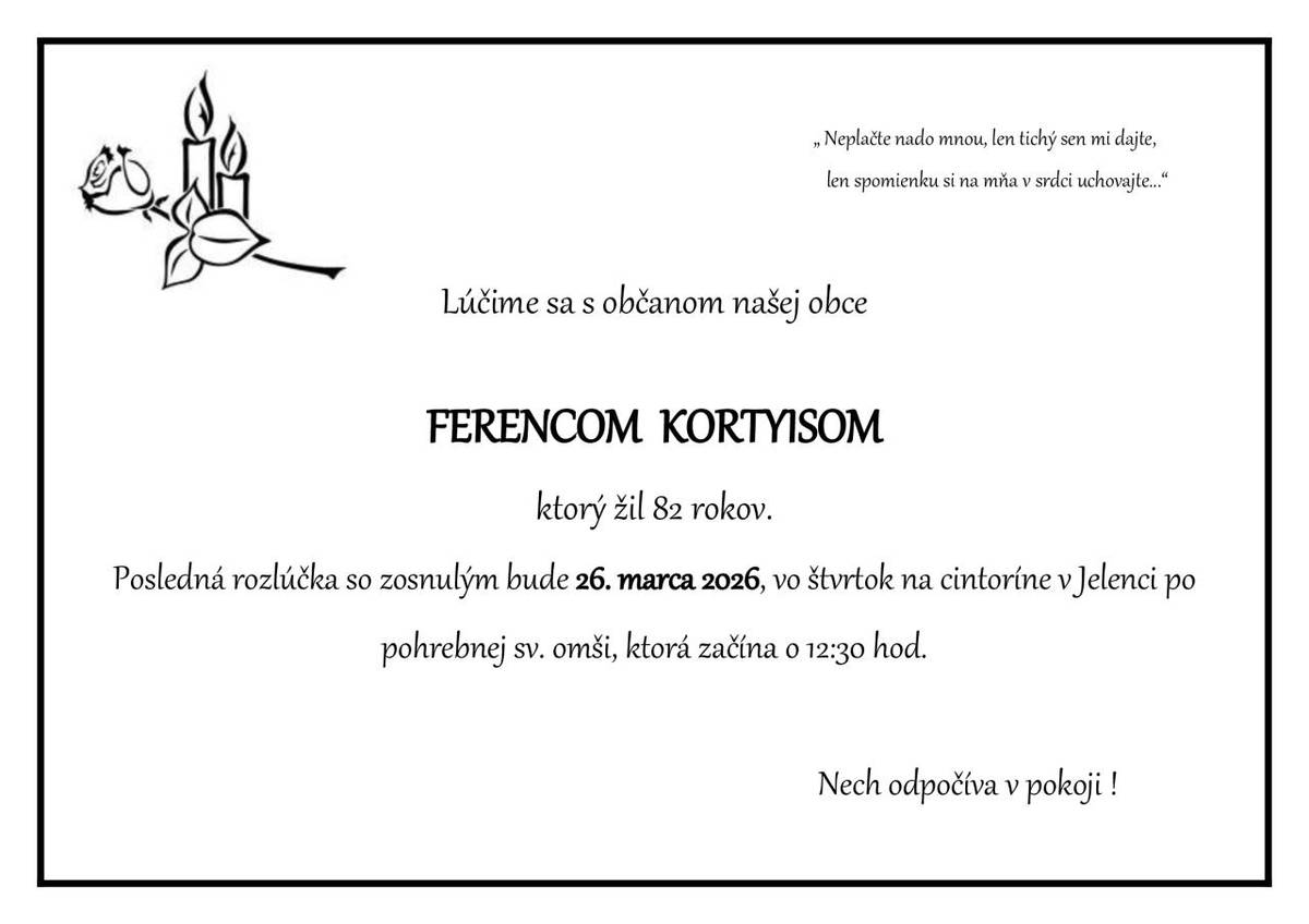 Úprimnú sústrasť celej rodine.