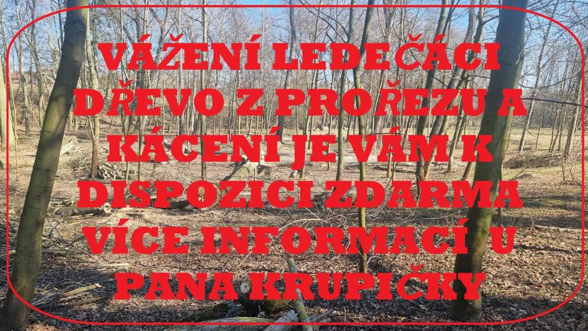 Informace o provádění údržby v parku.