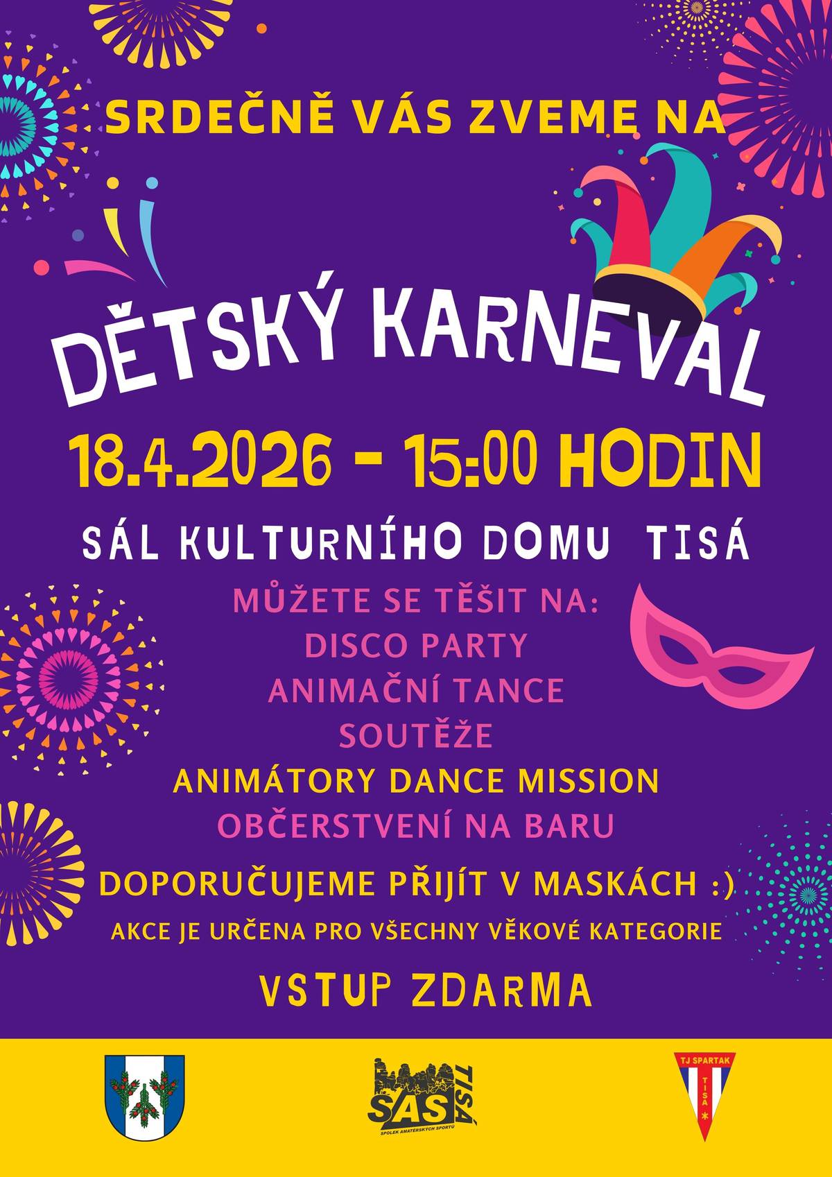 Doporučujeme přijít v maskách :-)