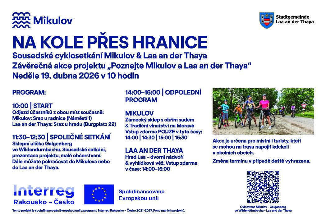 Pozvánka na sousedské cyklosetkání Mikulov - Laa an der Thaya
