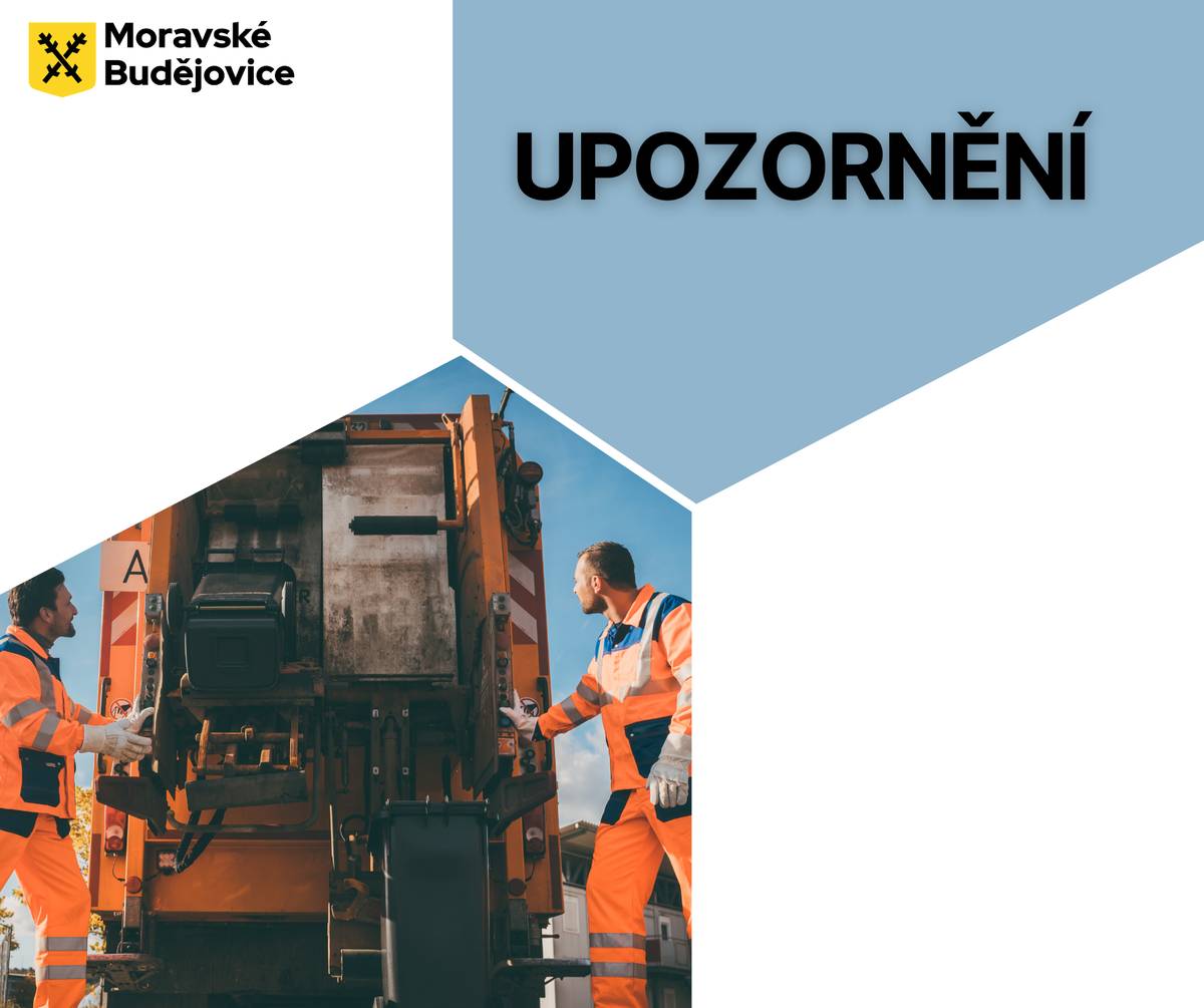 Popelnice budou v Moravských Budějovicích a integrovaných obcích náhradou za pondělí 6. dubna svezeny v úterý 7. dubna 2026.
