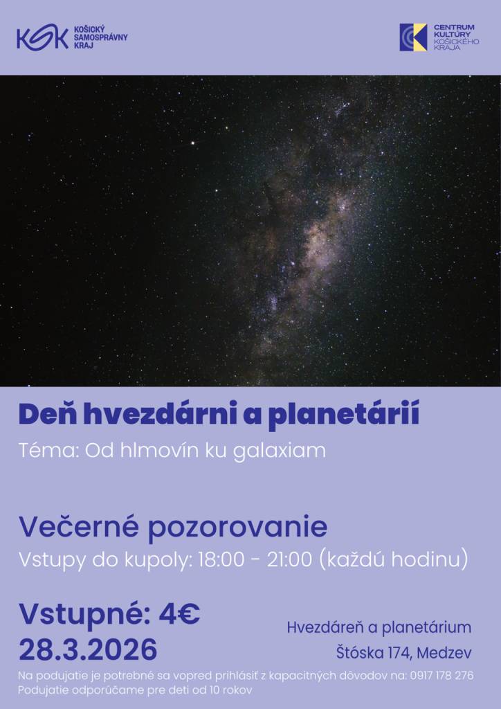 28.03.2026 od 18:00  V prípade nepriaznivého počasia bude alternatívny program.