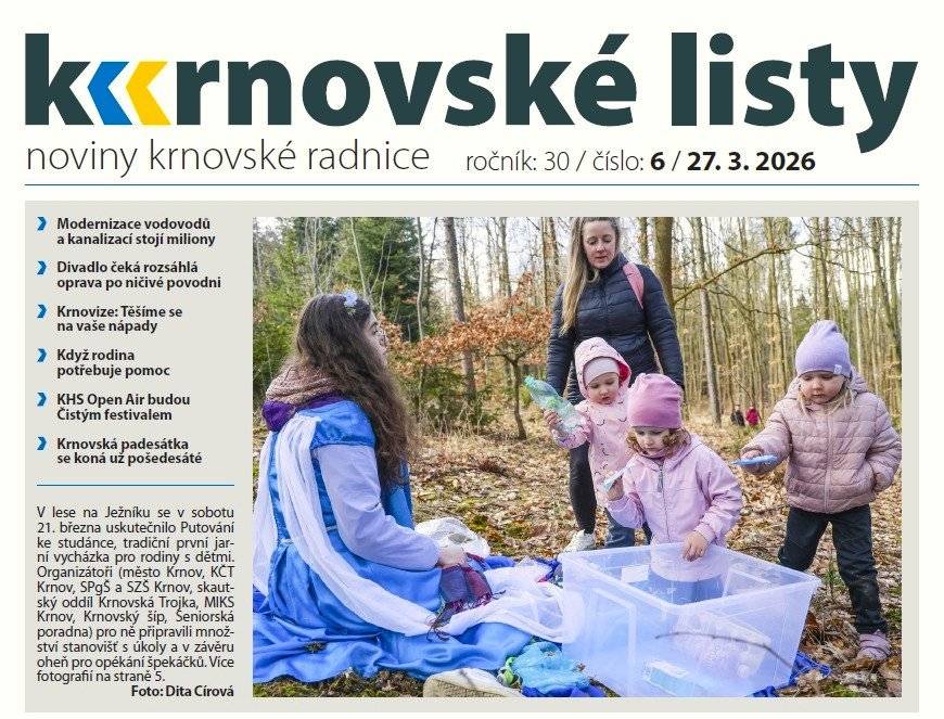 Dnes vyšly Krnovské listy. Nabízíme Vám je v elektronické podobě, v tištěné verzi městský zpravodaj najdete na obvyklých distribučních místech.