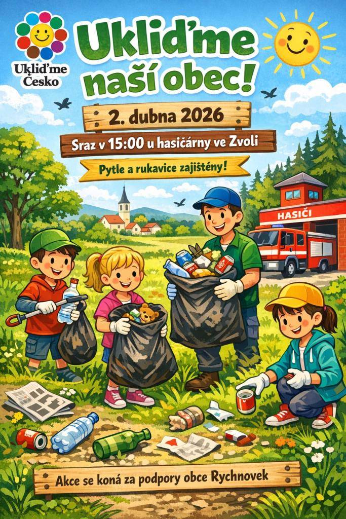 UKLIĎME NAŠI OBEC! PŘIDEJTE SE K MLADÝM HASIČŮM ZE ZVOLE