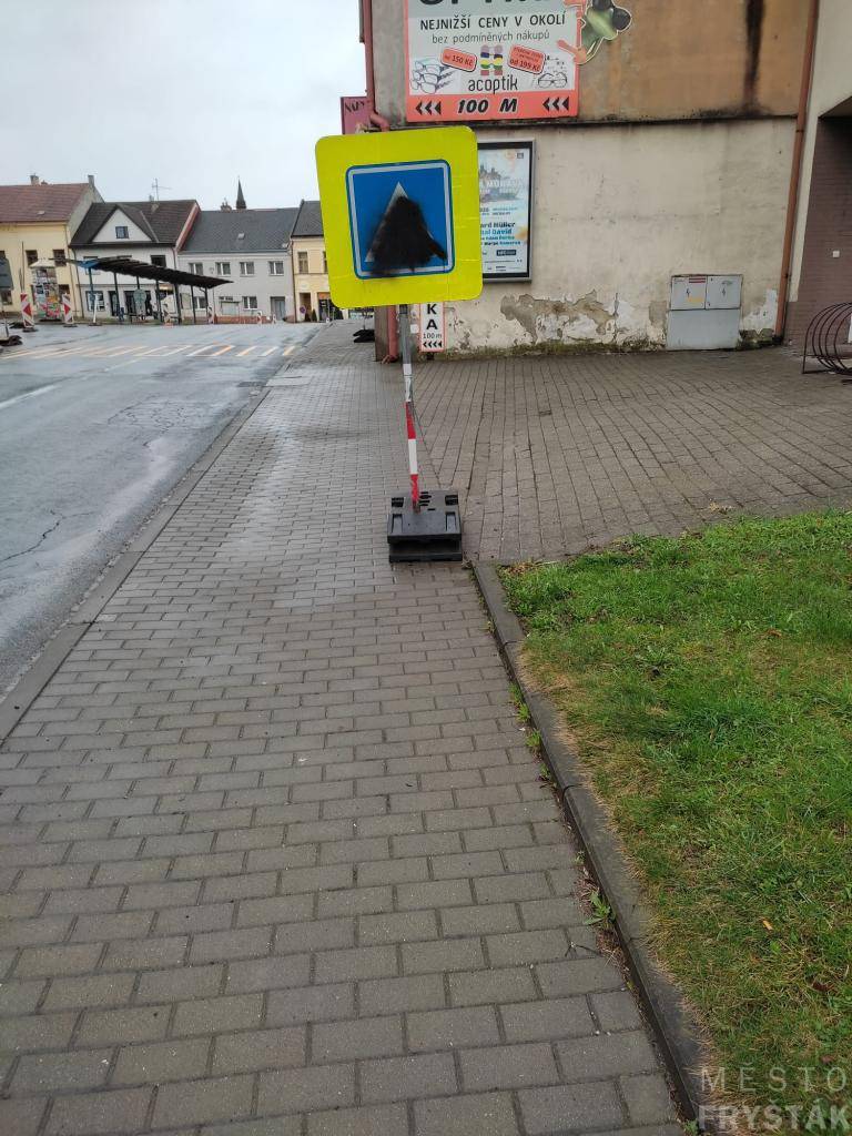 Akt vandalismu, který ohrozil bezpečnost ve městě.