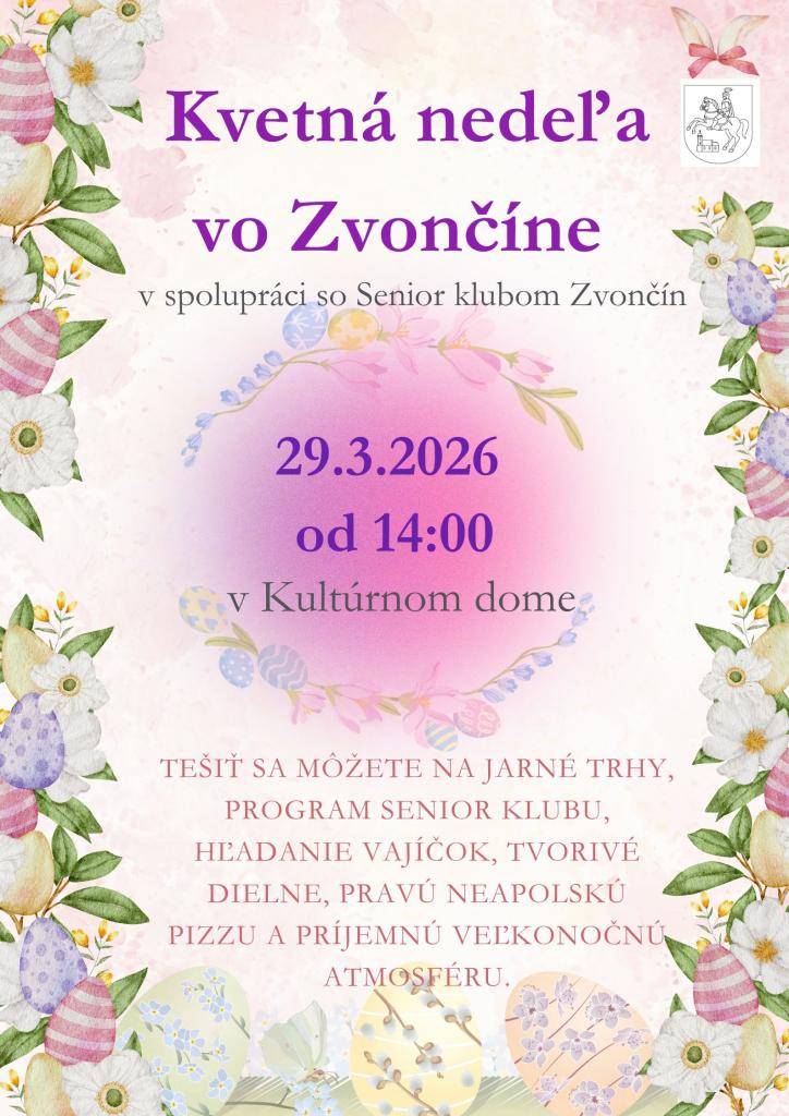 Príďte si vychutnať jarnú atmosféru, prežiť príjemné popoludnie a potešiť sa pestrým programom pre malých aj veľkých.