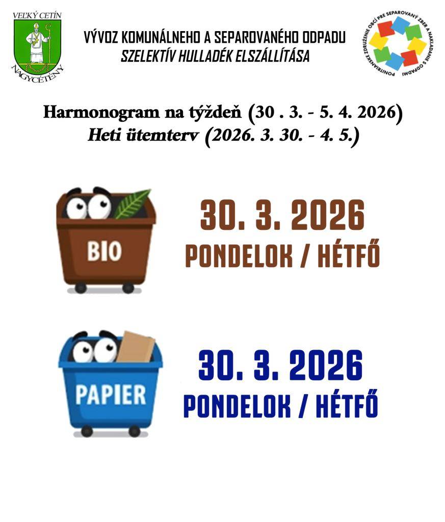 Vývoz komunálneho a separovaného odpadu