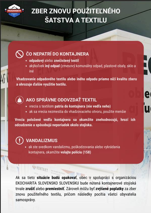 Správne triedenie textilného odpadu