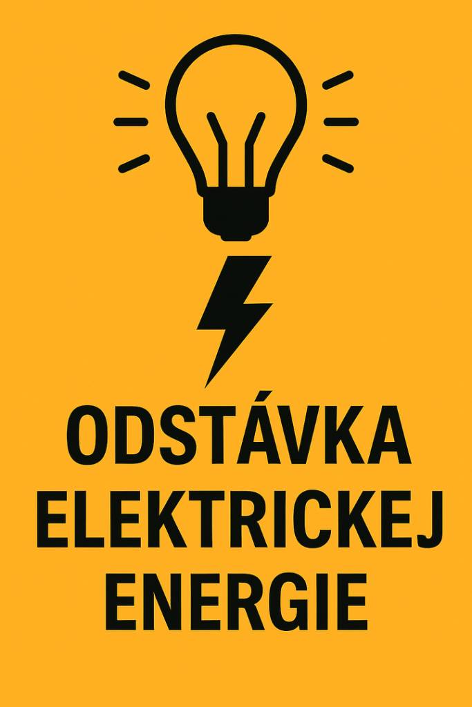 Oznámenie o prerušení distribúcie elektriny