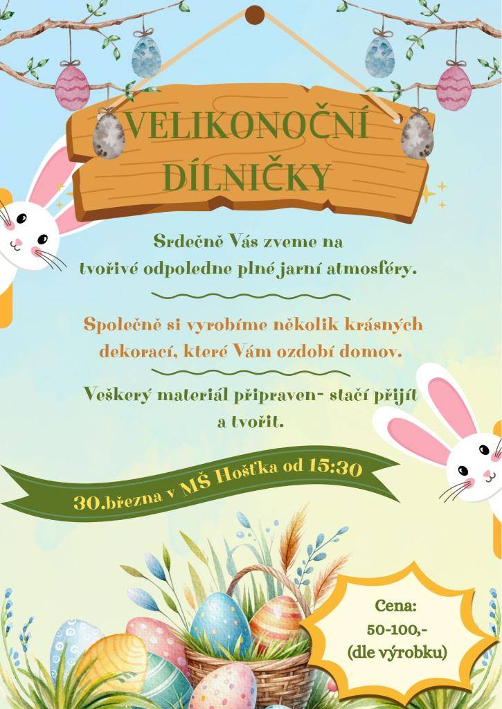 Srdečně Vás zveme na tvořivé odpoledne plné jarní atmosféry.