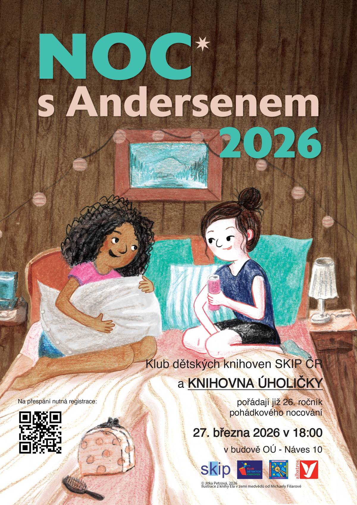 Přijďte na Noc s Andersenem,dnes od 18 hodin,do prostor obecního statku na Návsi,letos na téma Baťa.Čekají Vás stanoviště s úkoly,ti odvážnější mohou i přespat (po předchozí rezervaci).Těší se na Vás naše knihovnice Martina a "její tým" 😀